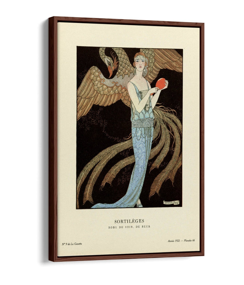 Canvas Wall Art George Barbier Sortiléges Dress | Handmade Float Effect Canvas
