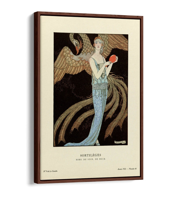 Canvas Wall Art George Barbier Sortiléges Dress | Handmade Float Effect Canvas