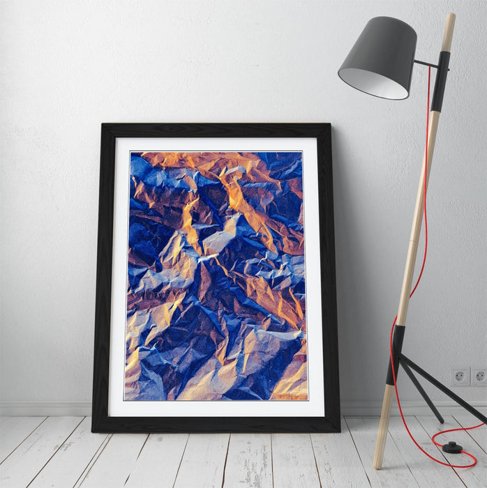 Mountain Rocks Wall Art – Framed Abstract Mountain Art Print | UK Handmade