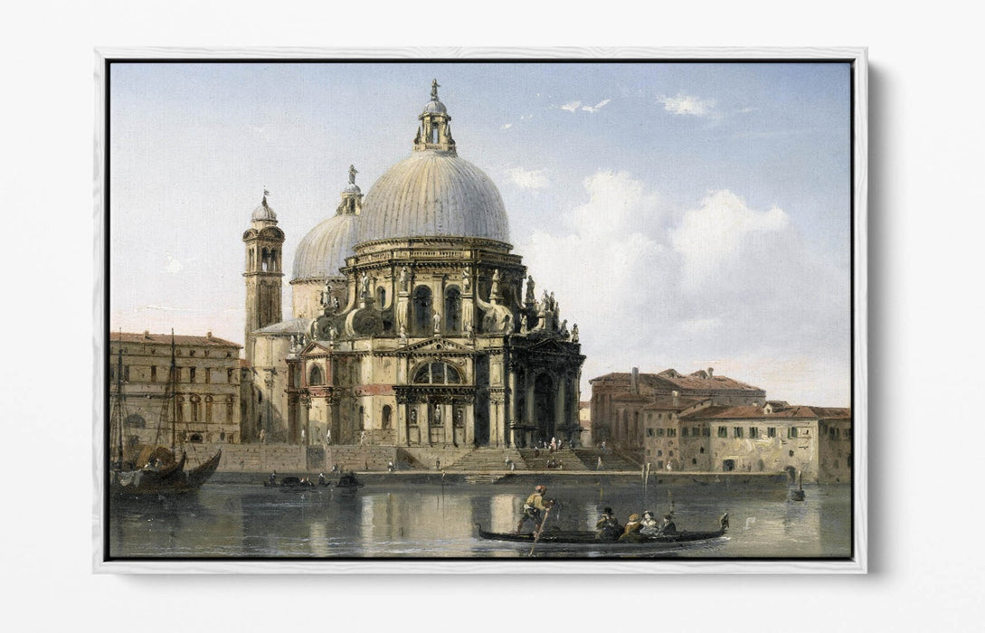 CARLO BOSSOLI, SANTA MARIA DELLA SALUTE -FLOAT EFFECT CANVAS WALL ART PRINT