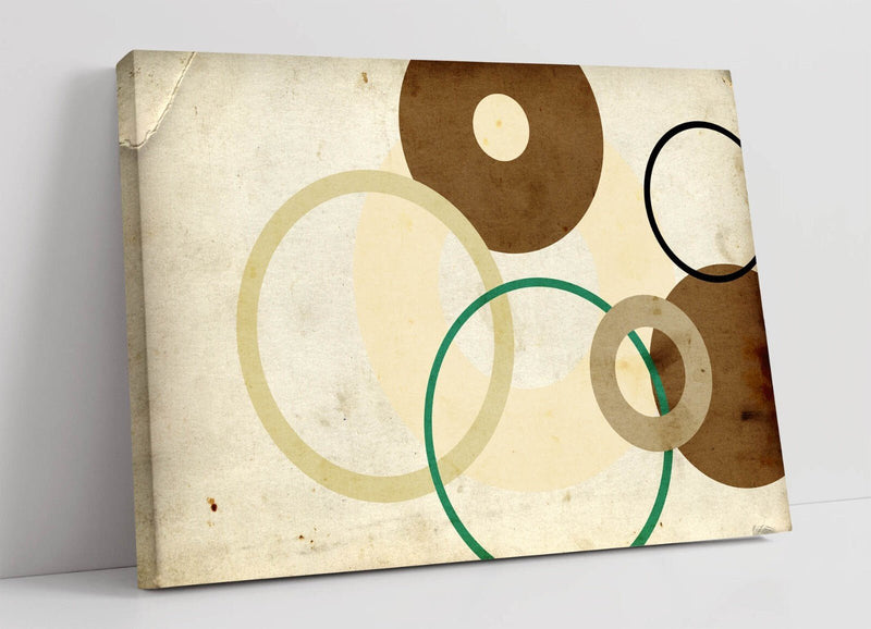 Canvas Wall Art - Brown Abstract Print | Framed Handmade UK Artwork