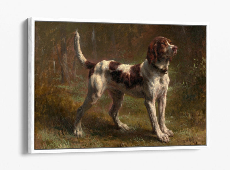 Canvas Wall Art - Rosa Bonheur Limier Briquet Hound | Float Effect Handmade Print