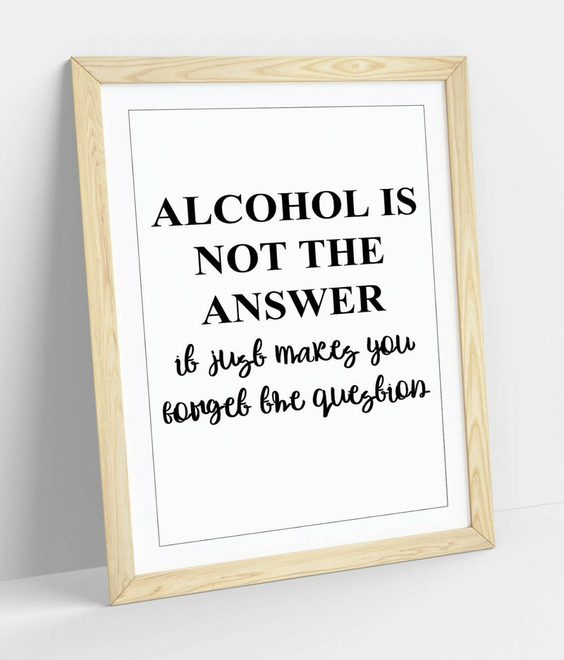Funny Kitchen Wall Art - Framed Wall Art With Humorous Quote Poster, Ready To Hang