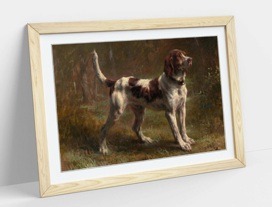 ROSA BONHEUR, A LIMIER BRIQUET HOUND -FRAMED ART PICTURE PRINT ARTWORK- PAINTING
