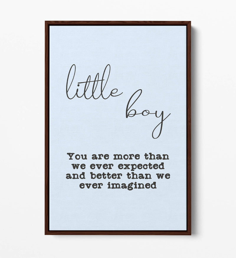 Nursery Canvas Wall Art - Baby Room Quote Art | Float Effect Canvas Print