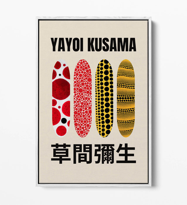 Float Effect Canvas Art – Yayoi Kusama Contemporary Canvas Print With Premium Varnish Finish
