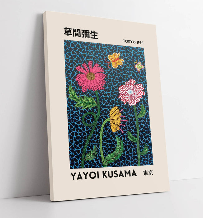 Yayoi Kusama Canvas Art - Handmade Floral Wall Decor | Premium Varnish Finish