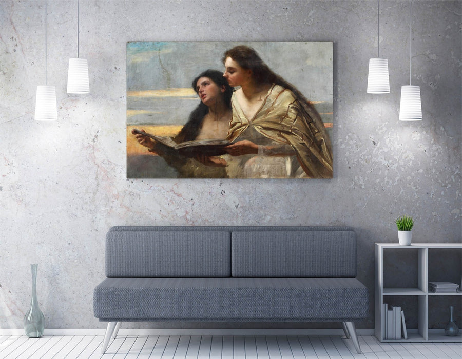 Canvas Wall Art - Ivan Tisov Two Women Painting on Archival Grade Canvas Print