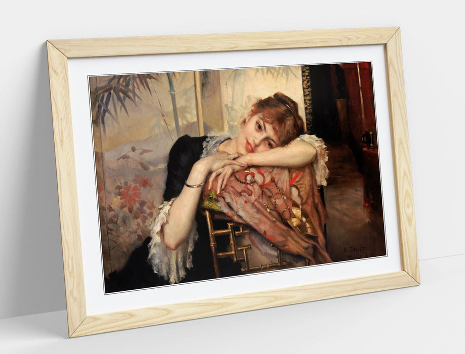 Framed Wall Art Poster - Albert Edelfelt Print, Parisienne Wall Art, UK Handmade Frames
