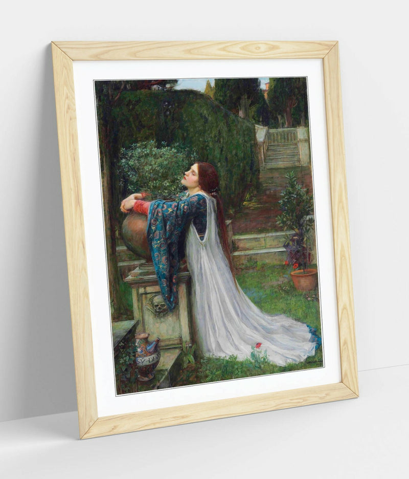 Framed Art Poster – Isabella And Basil Print With Woodgrain Frame Finish