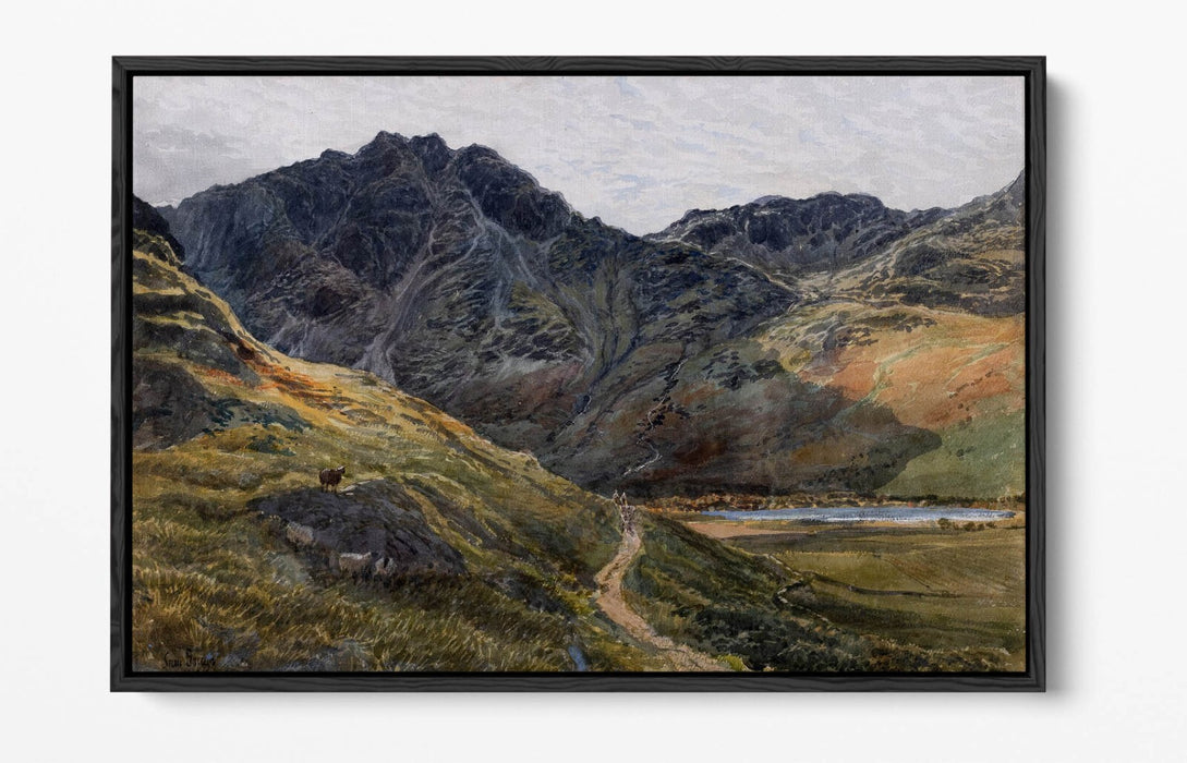 SAMUEL BOUGH, BUTTERMERE AND SCARTH GAP -FLOAT EFFECT CANVAS WALL ART PIC PRINT