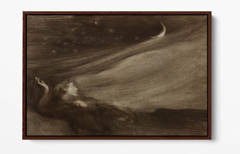 Canvas Wall Art Print - Eugene Carriere Float Effect, Premium 30mm Deep Frame