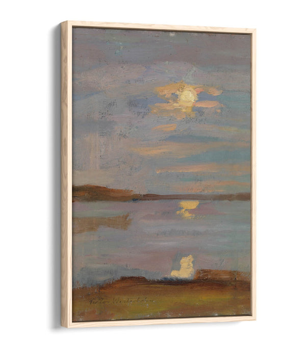 Canvas Wall Art - Evening Sun by Victor Westerholm | Float Effect, Premium Frame