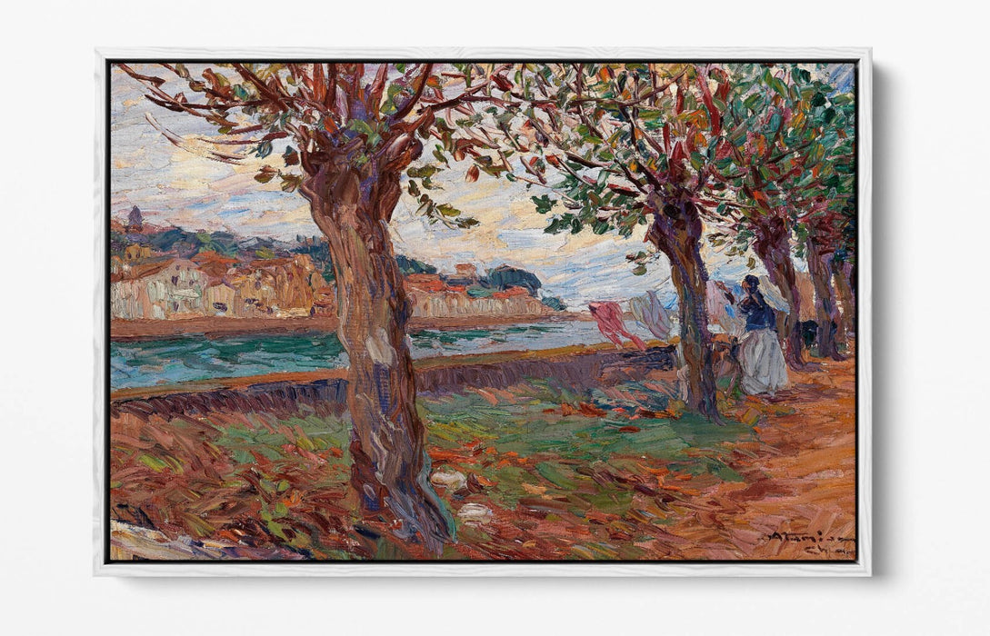 Canvas Wall Art - Charles Garabed Atamian River Landscape Print | Handmade UK