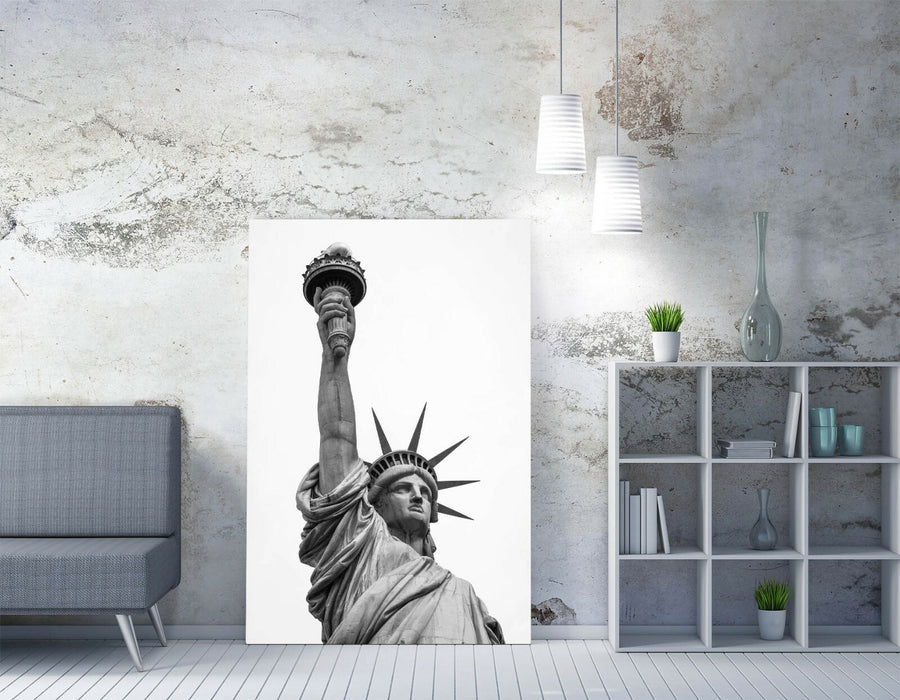 Canvas Wall Art - Liberty Statue Raised Arm Print | 30mm Deep Frame, Vibrant Colour