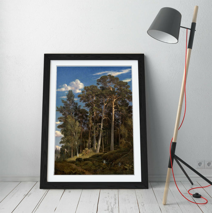 IVAN SHISHKIN, PINE FOREST -WALL ART FRAMED POSTER PICTURE PRINT ARTWORK