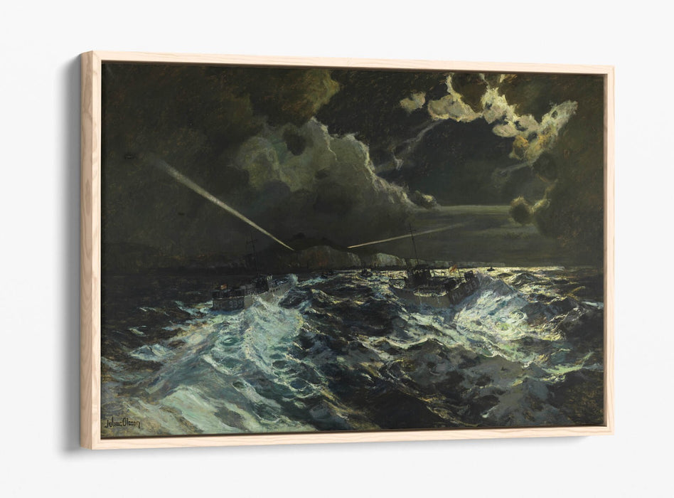 Canvas Wall Art Print - Custom Framed Julius Olsson The Night Patrol | Vibrant Float Effect