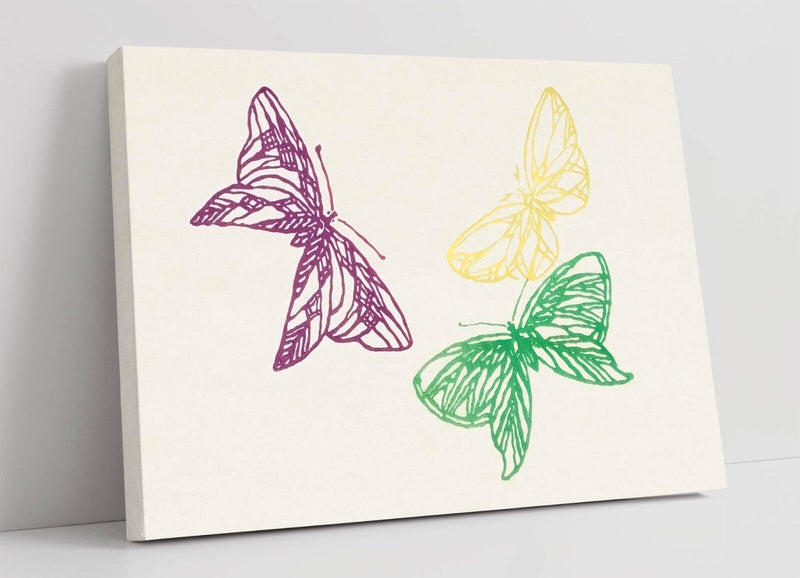 Canvas Wall Art - Handmade Canvas Print with Japanese Butterfly Art by Legenderry Prints
