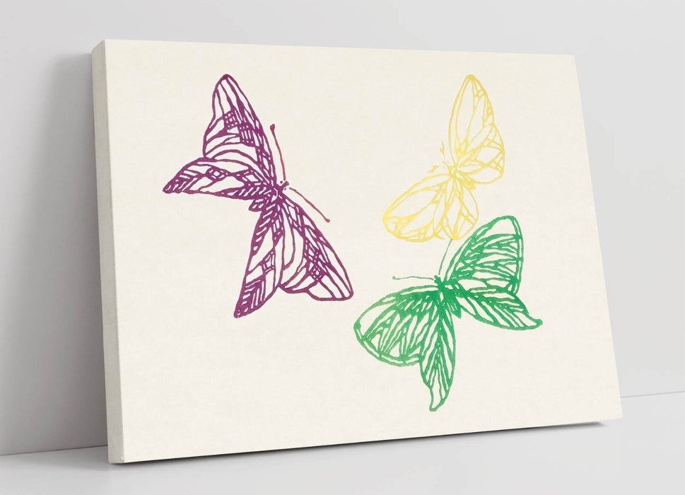 Canvas Wall Art - Handmade Canvas Print with Japanese Butterfly Art by Legenderry Prints