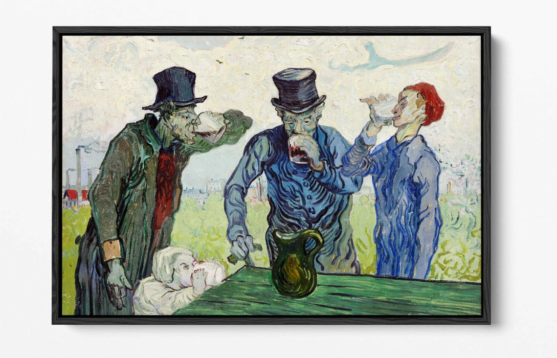 VINCENT VAN GOGH, "THE DRINKERS" -FLOAT EFFECT CANVAS WALL ART PIC PRINT