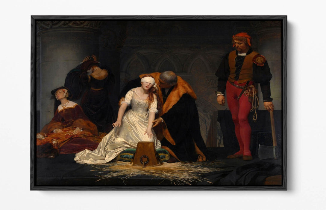 Canvas Wall Art Print - Execution of Lady Jane Grey | Float Effect Canvas Frame