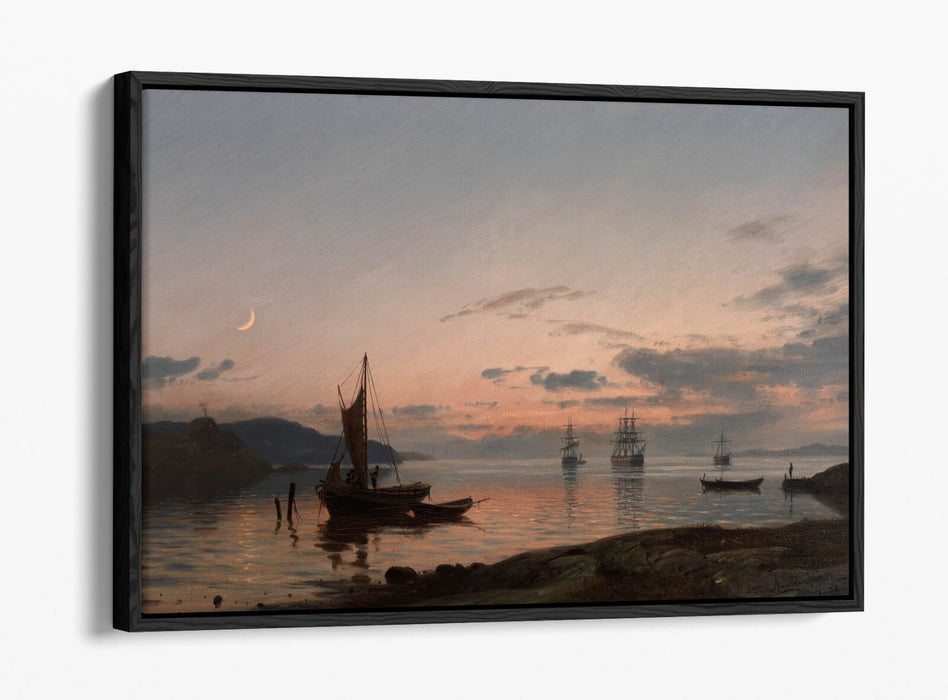 Canvas Wall Art - Amaldus Nielsen Evening Atmosphere | Float Effect Canvas Print