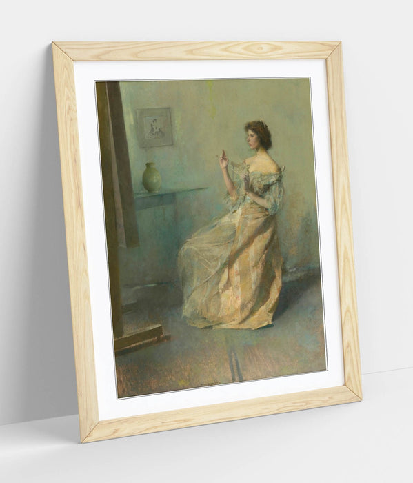 Framed Wall Art - Thomas Wilmer Dewing The Necklace Painting | Handmade UK Print