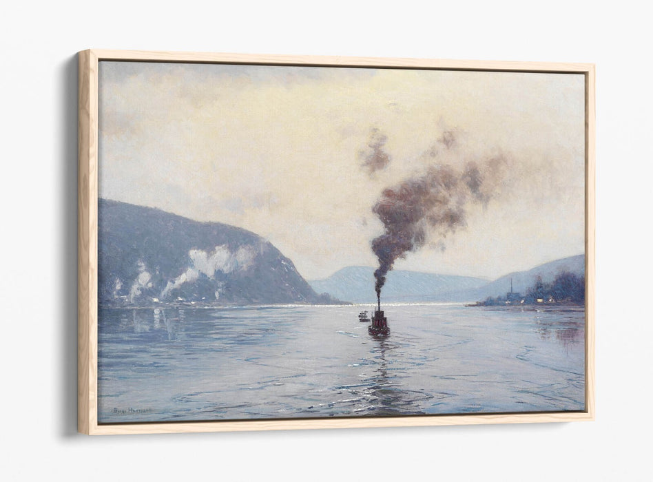 L. BIRGE HARRISON, ON THE DELAWARE -FLOAT EFFECT CANVAS WALL ART PRINT