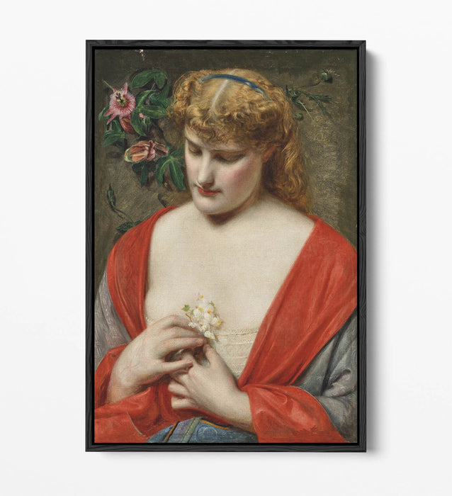 FREDERICK SANDYS, PASSION FLOWERS -FLOAT EFFECT CANVAS WALL ART PRINT
