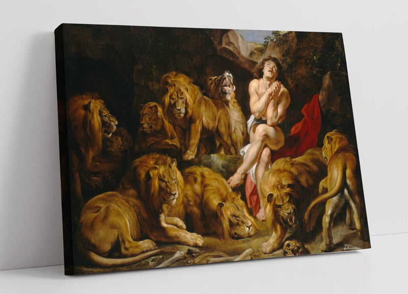 Canvas Wall Art - Peter Paul Rubens Daniel in the Lion's Den Print on Premium Canvas