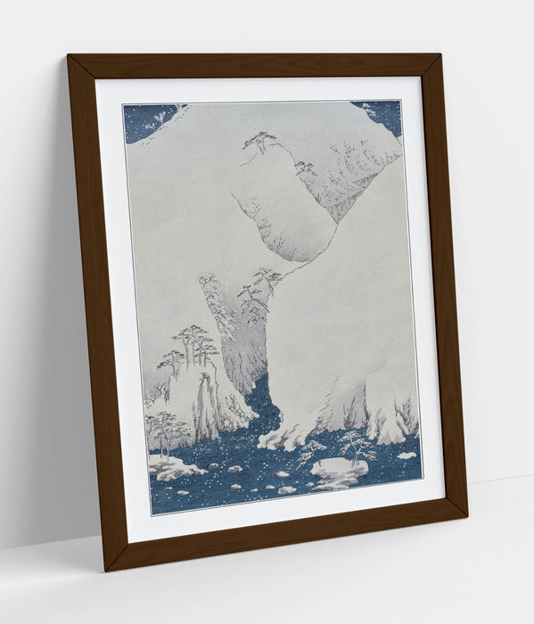 Utagawa Hiroshige Poster - Framed Wall Art Print | Mountain River Kiso Road
