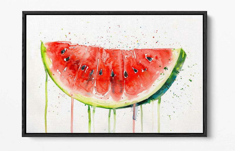 Watermelon Canvas Art – Vibrant Float Effect Canvas Print With Premium Varnish Coating