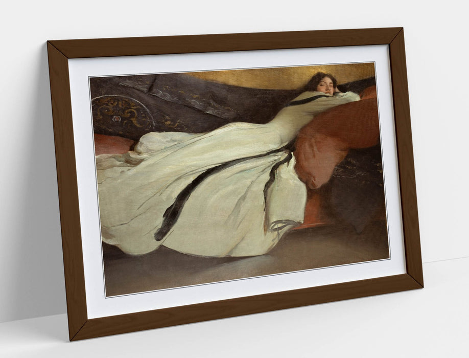 Framed Wall Art Print – John White Alexander Repose Painting, Handmade UK Frame