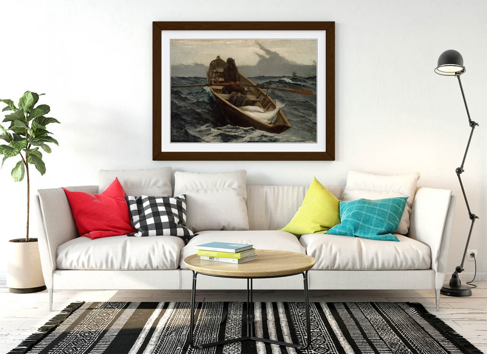 Framed Wall Art Poster – Winslow Homer The Fog Warning Print | Handmade UK