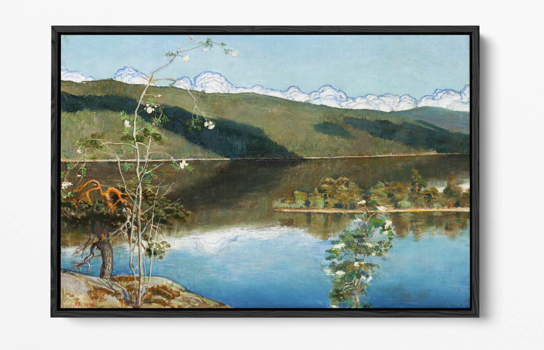 Float Effect Canvas Art - Handmade Thunderclouds Print on Custom MDF Frame