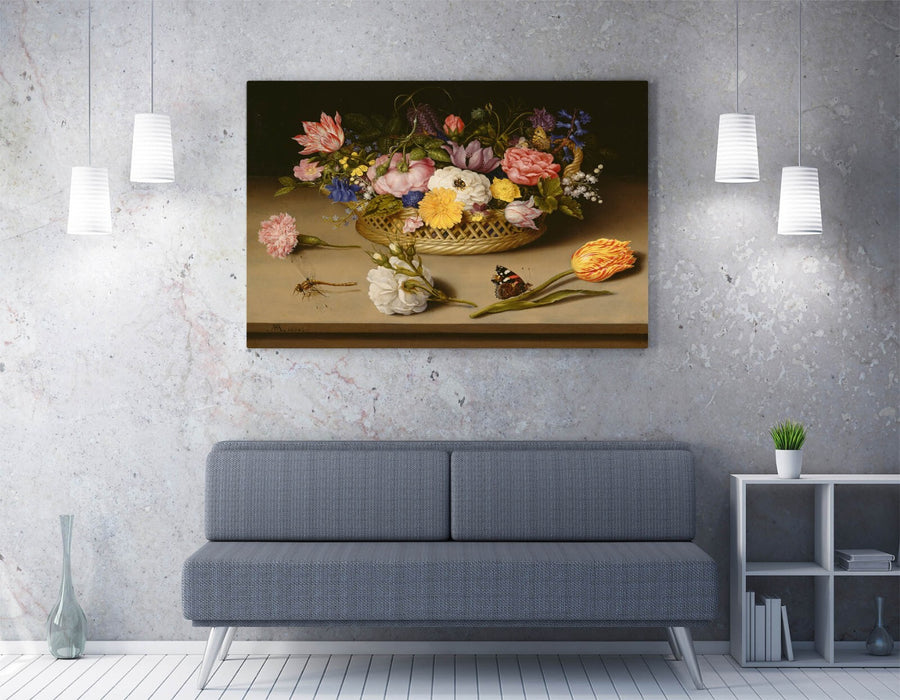 Flower Still Life Canvas - Ambrosius Bosschaert Painting | Premium Varnish Finish Art Print