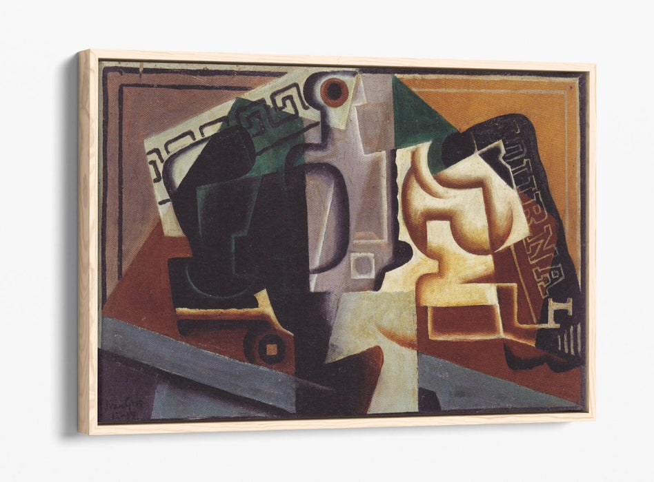 JUAN GRIS, GLASS AND CARAFE -FLOAT EFFECT CANVAS WALL ART PRINT