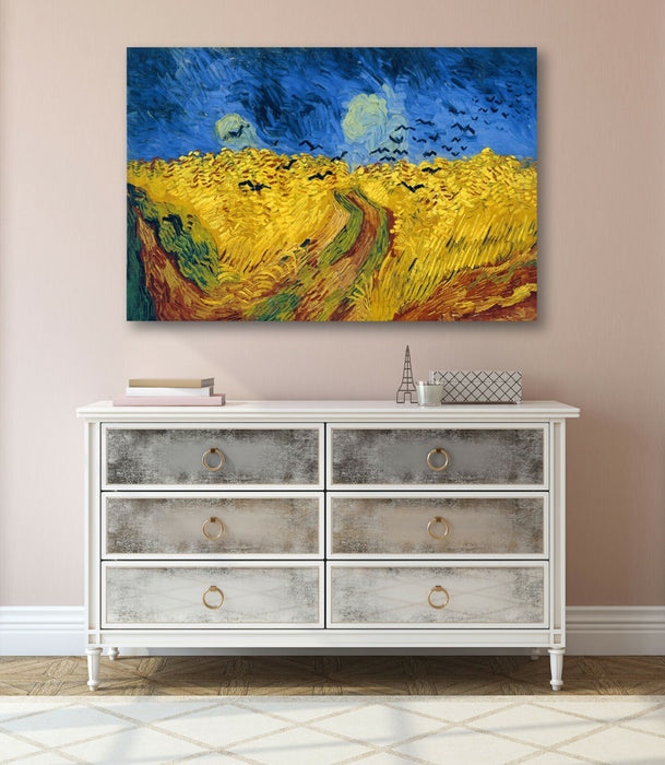 Van gogh wheatfield with crows CANVAS WALL ART ARTWORK FRAMED PRINT Bedroom
