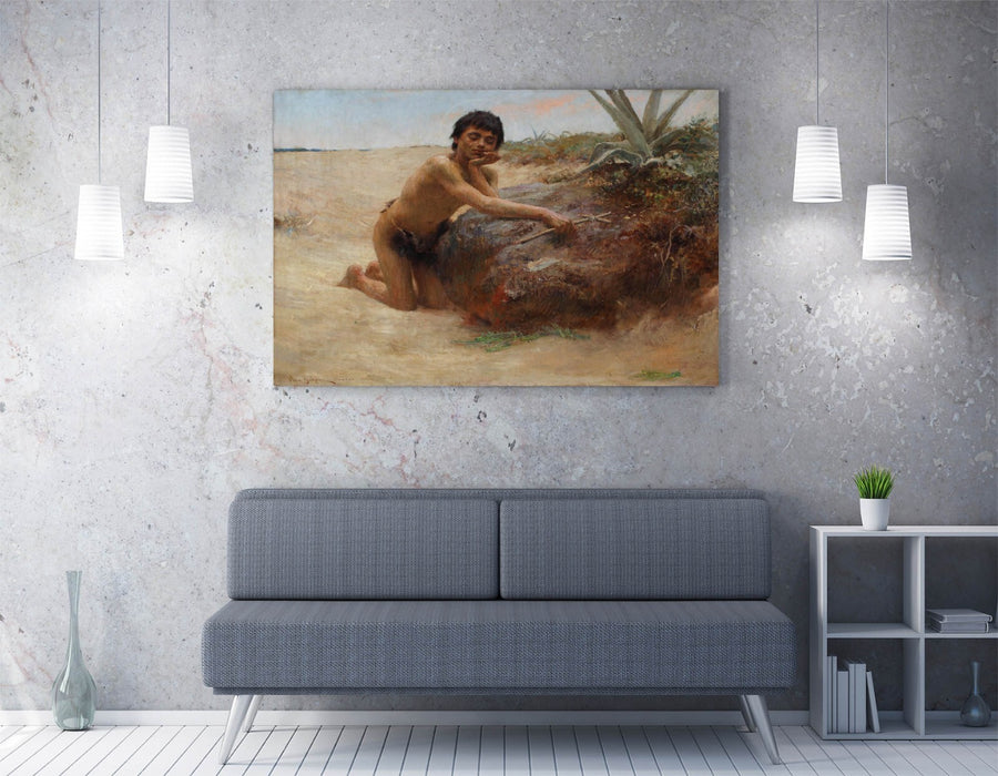Canvas Wall Art - John The Baptist Bukovac Painting Print | Handmade Ready To Hang