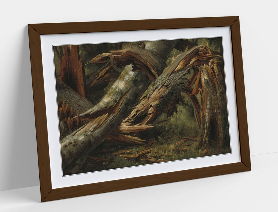 Framed Wall Art - Alexandre Calame Fallen Tree Painting | Handmade UK Frame