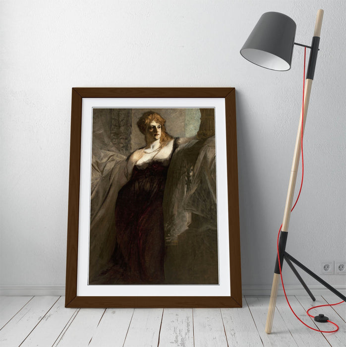 Framed Wall Art Poster - Hans Makart Young Woman Portrait Print | Handmade UK Frame