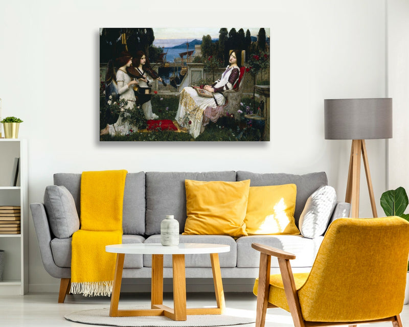 Canvas Wall Art – Framed John William Waterhouse St Cecelia Painting Print with Premium Varnish Finish