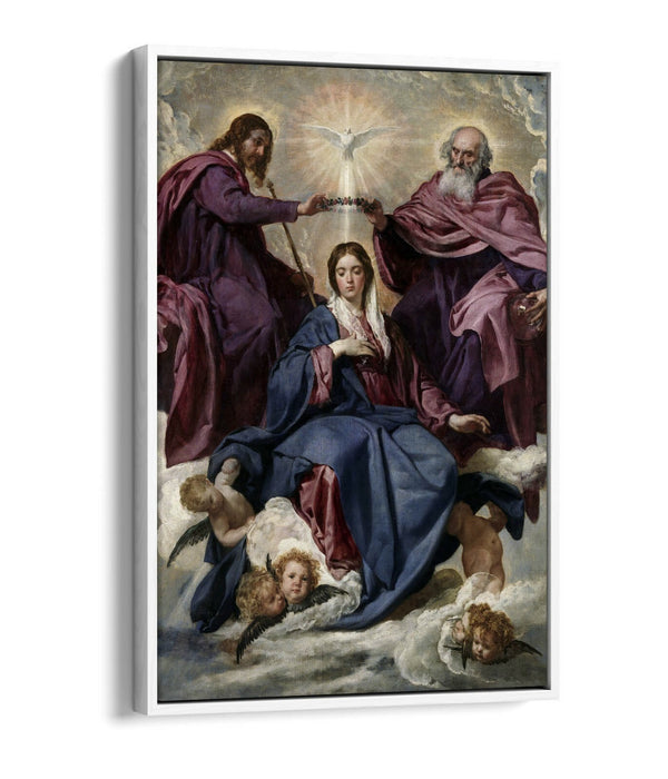 Canvas Wall Art Diego Velazquez Coronation Of Mary | Handmade UK Float Effect