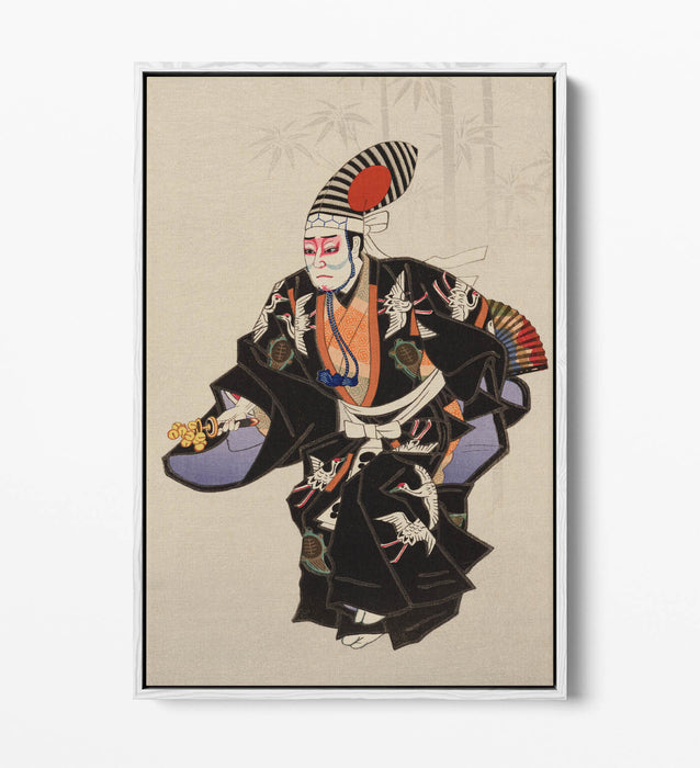 NATORI SHUNSEN, A SANBASO DANCER -FLOAT EFFECT CANVAS WALL ART PRINT