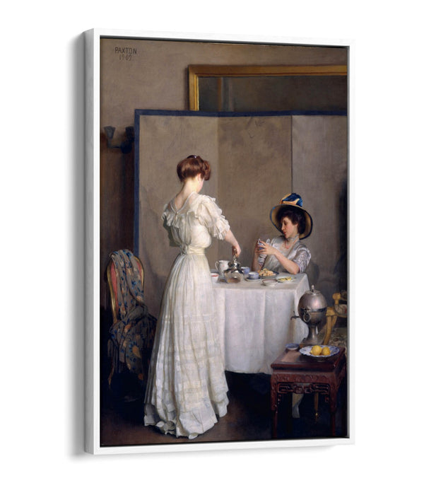 Canvas Wall Art | William McGregor Paxton Tea Leaves Float Effect | Handmade Decor