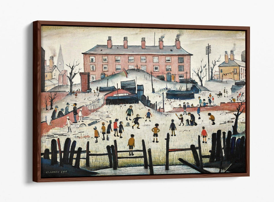 LS LOWRY CRICKET MATCH -FLOAT EFFECT CANVAS WALL ART PIC PRINT GRAFFITI- RED