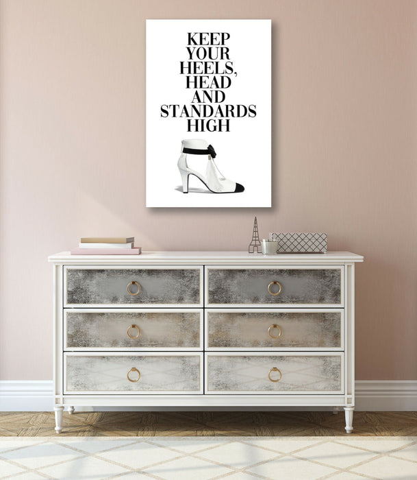Canvas Wall Art – Fashion Print Heels Artwork With High Quote & Satin Finish