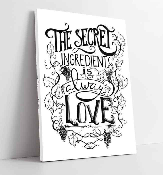 Canvas Wall Art - Love Quote Illustration | Handmade Bedroom Canvas Prints