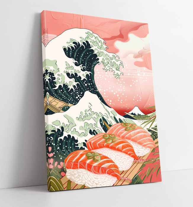 Japanese Canvas Wall Art - Hokusai Wave Print | Premium Handmade Canvas