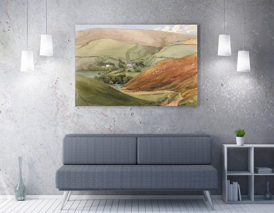 Canvas Wall Art - Oare Village Handmade Canvas Art Print | Premium Satin Varnish Finish